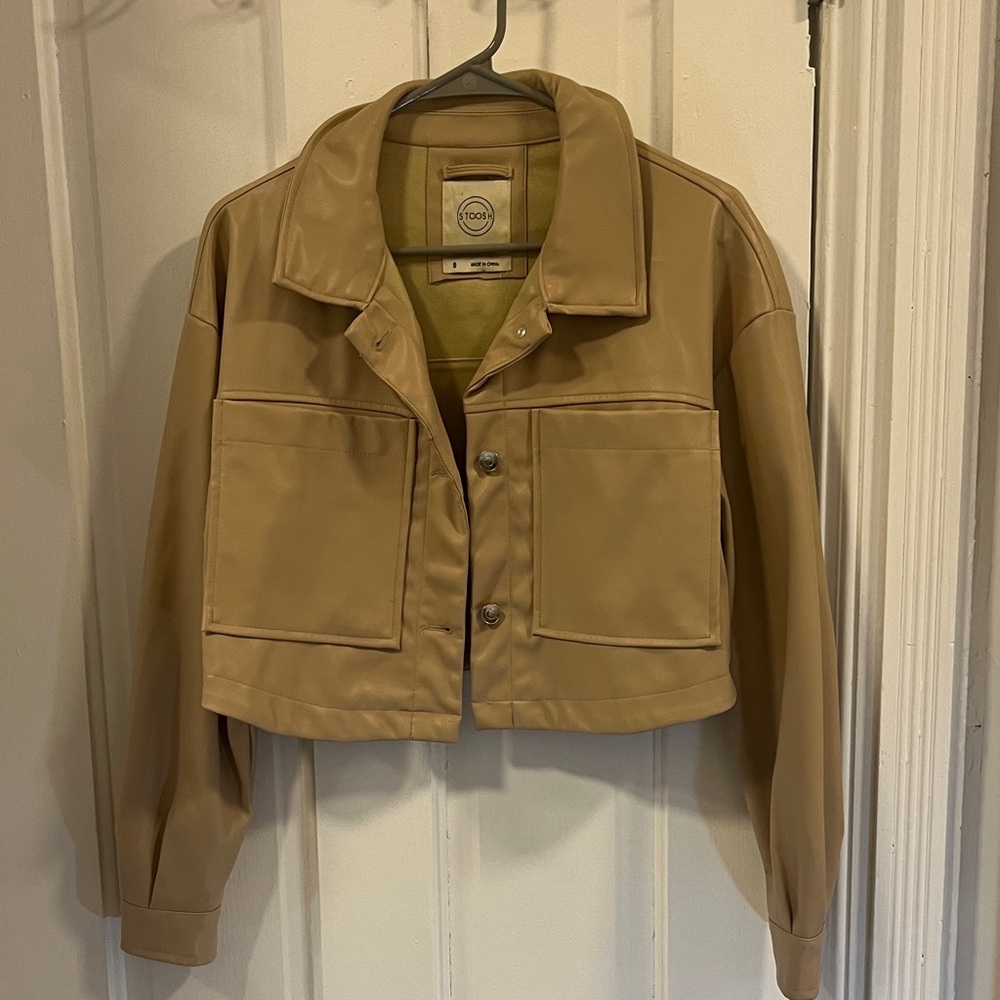 Stoosh Tan Leather Women's Jacket